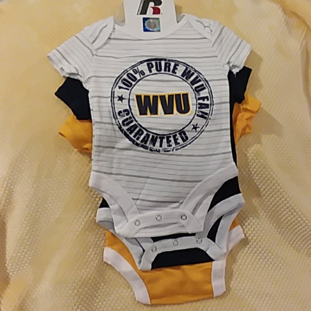 3 pack WVU onesies